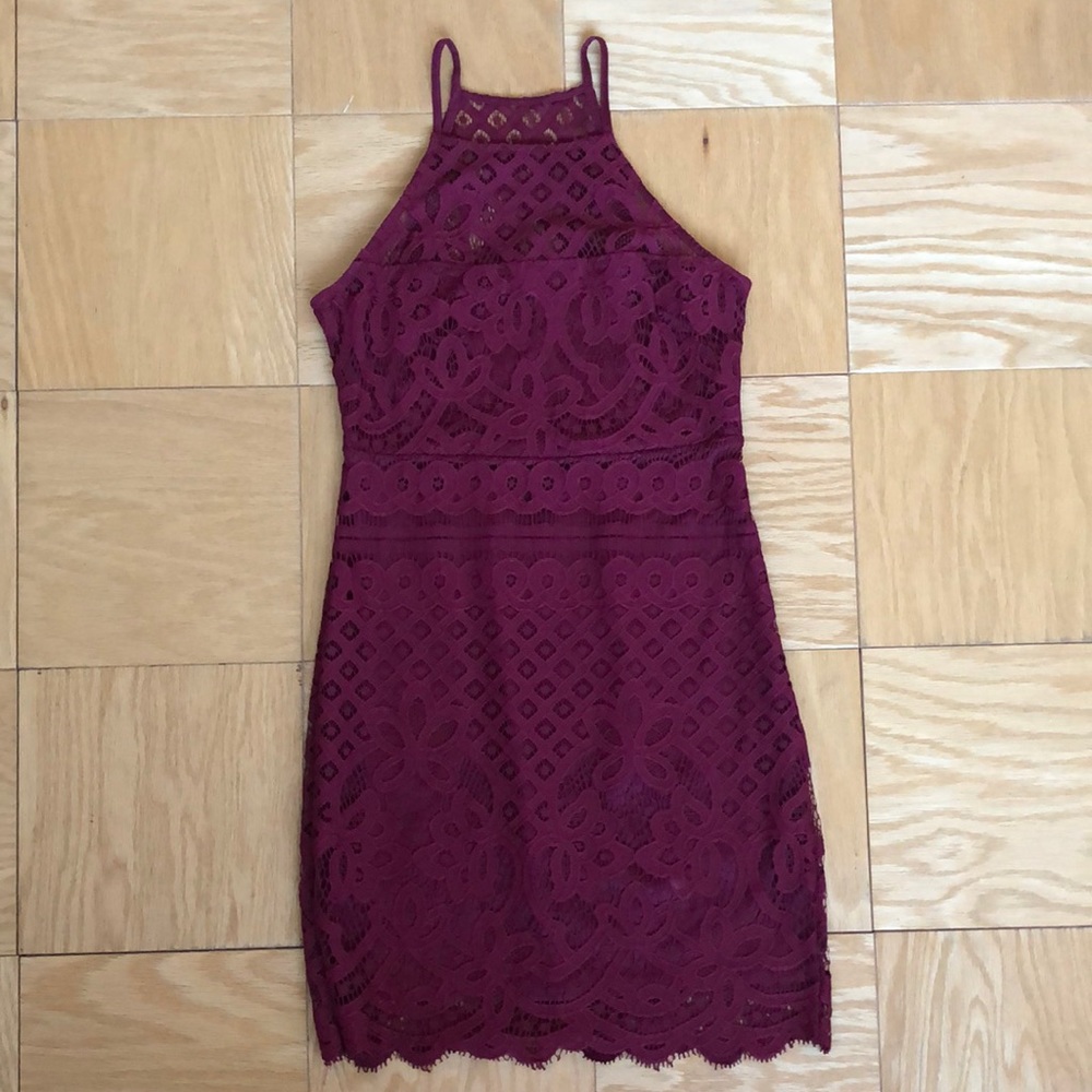 Express lace mini dress